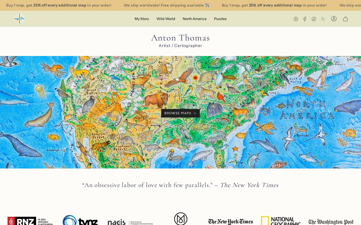 antonthomasart.com homepage screenshot