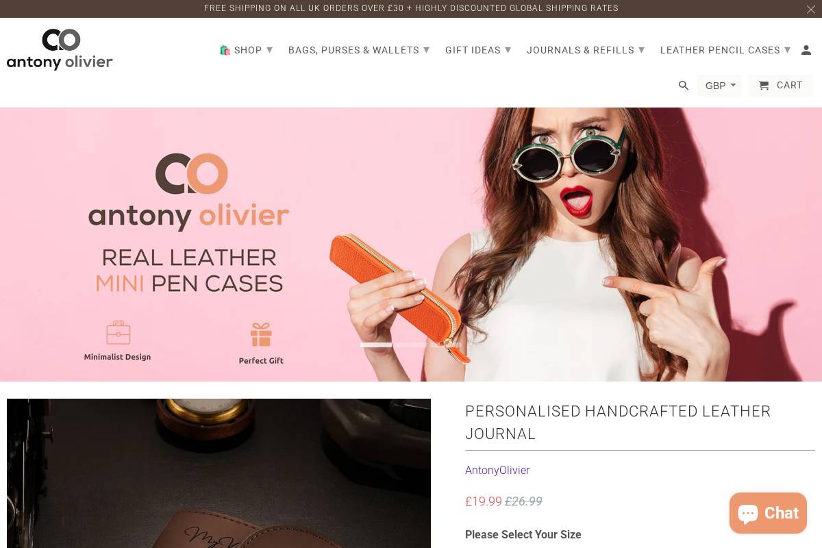 antonyolivier.com homepage screenshot