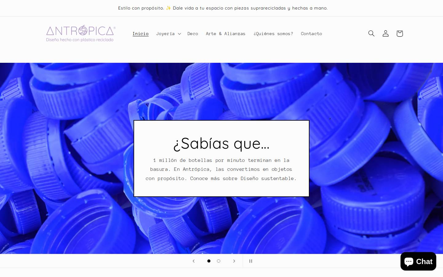 antropicaeco.com homepage screenshot