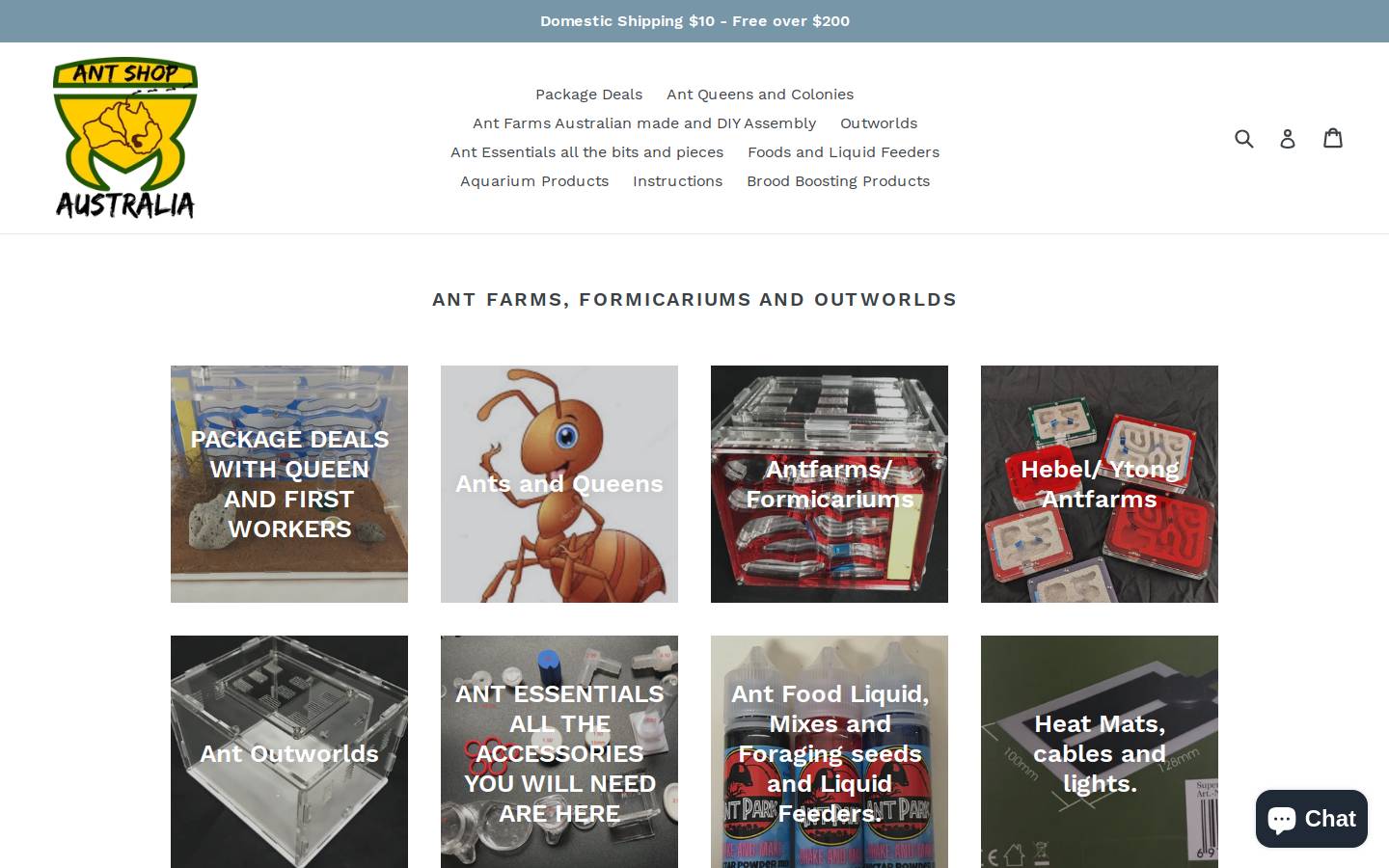antshopaus.com.au homepage screenshot