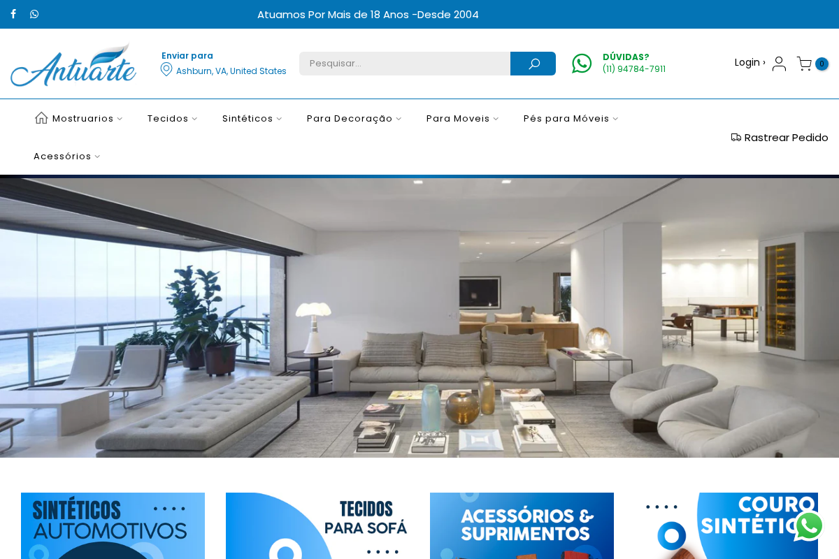 ANTUARTE homepage screenshot