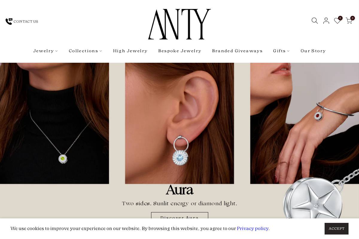 Anty homepage screenshot