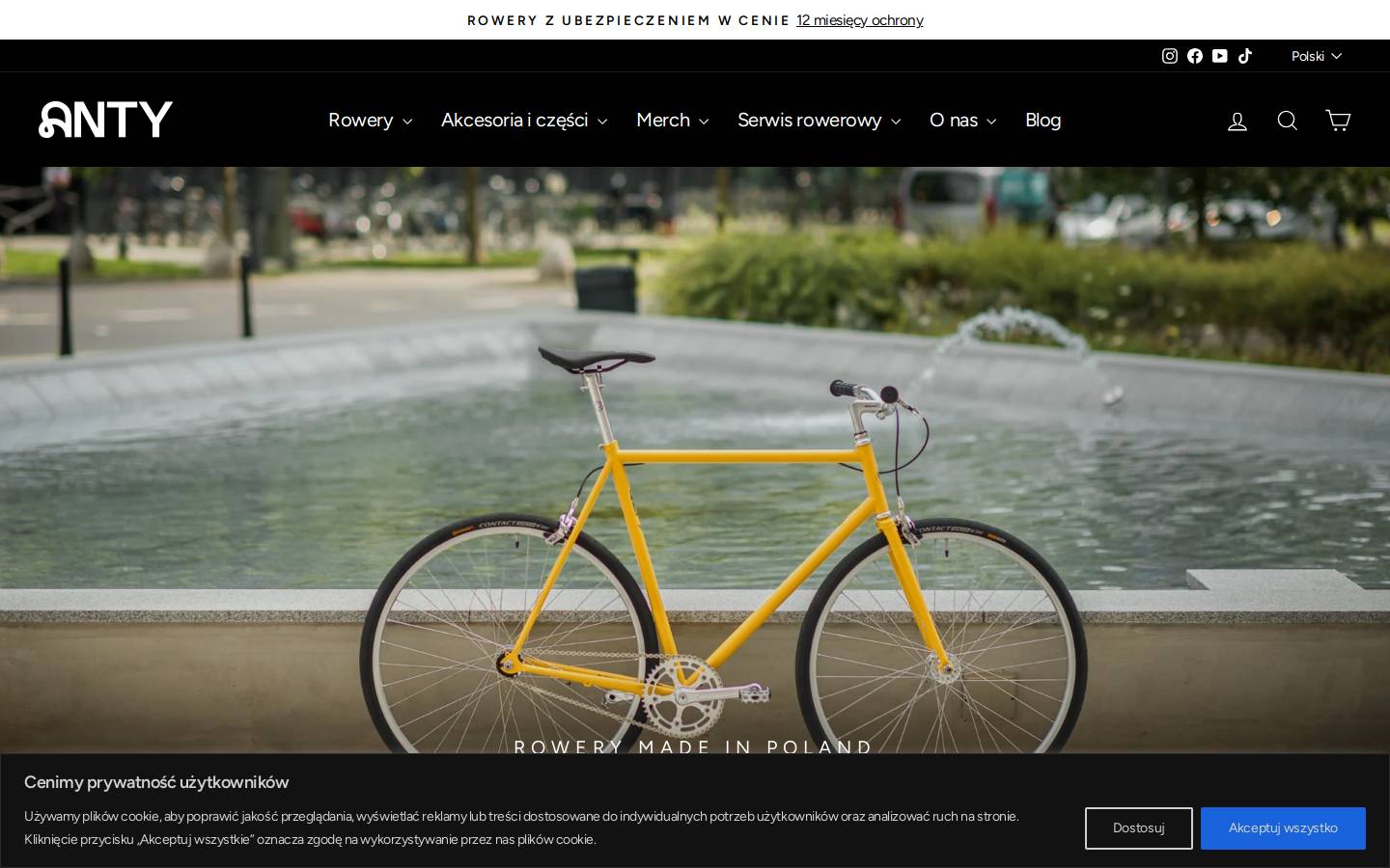 antymateria.com homepage screenshot