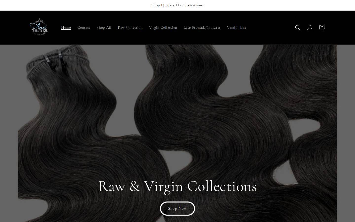 anubeautyco.com homepage screenshot