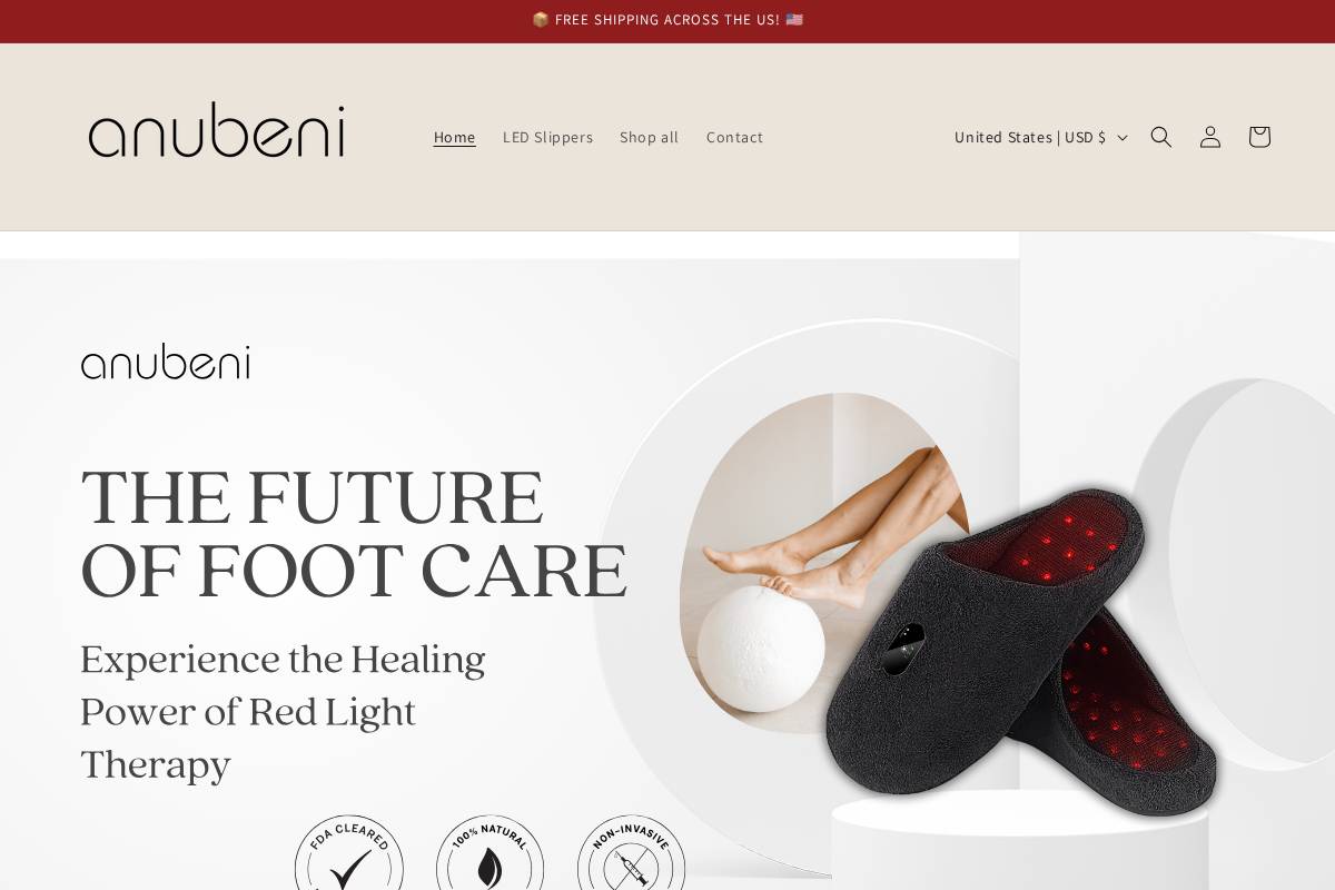 anubeni.com homepage screenshot