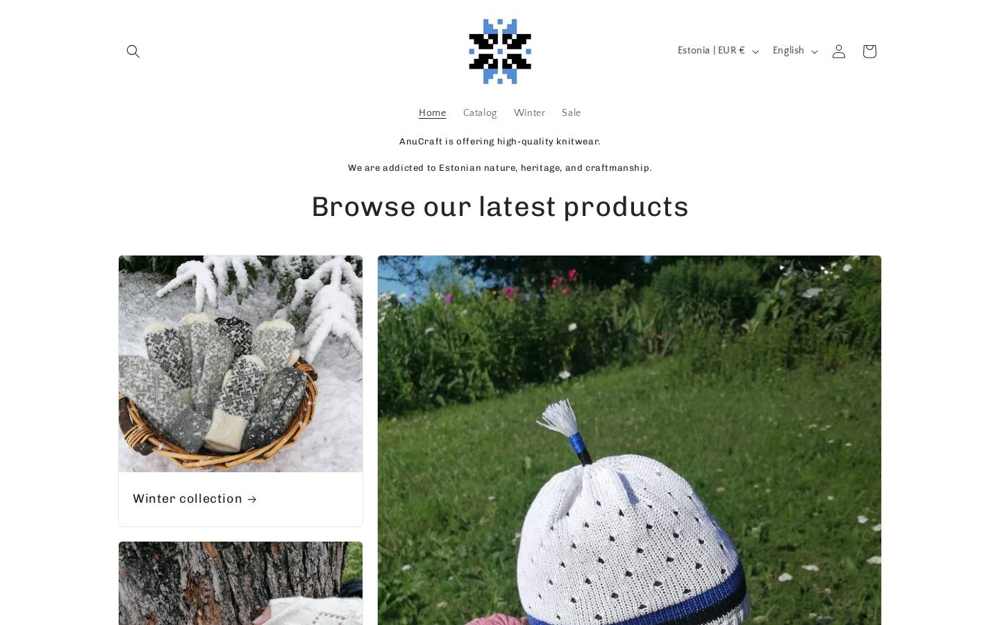 anucraft.com homepage screenshot