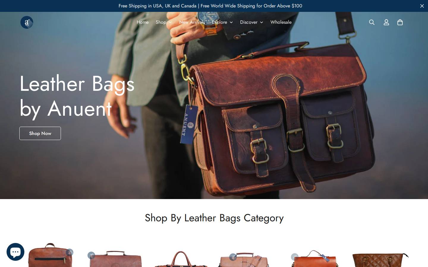 Anuent homepage screenshot
