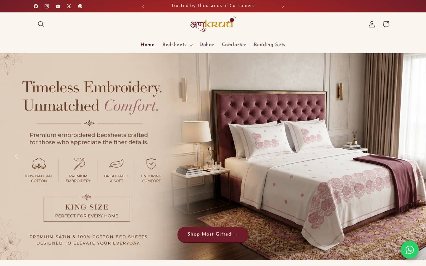 Anukrutihome homepage screenshot