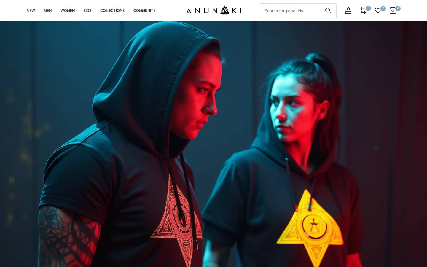 anunakiclothing.com homepage screenshot