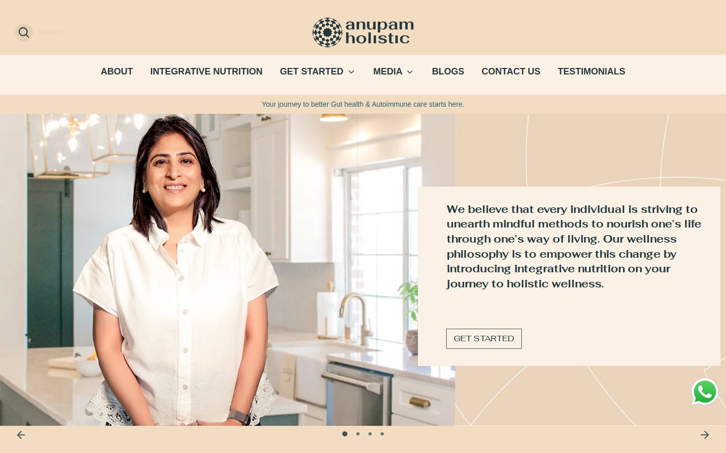 anupamholistic.com homepage screenshot