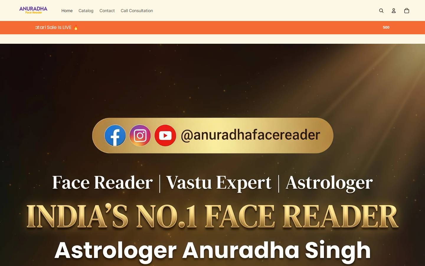 anurdhafacereader.com homepage screenshot