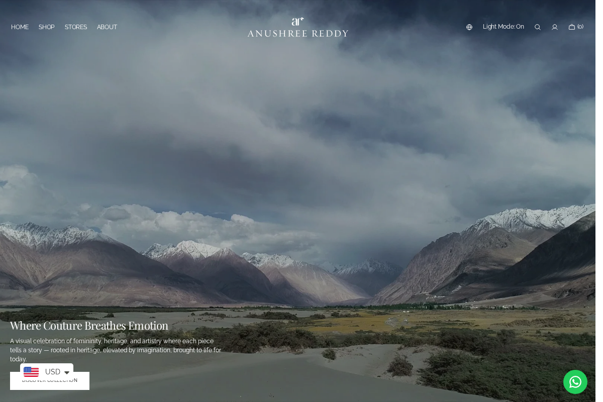 anushreereddydesign homepage screenshot