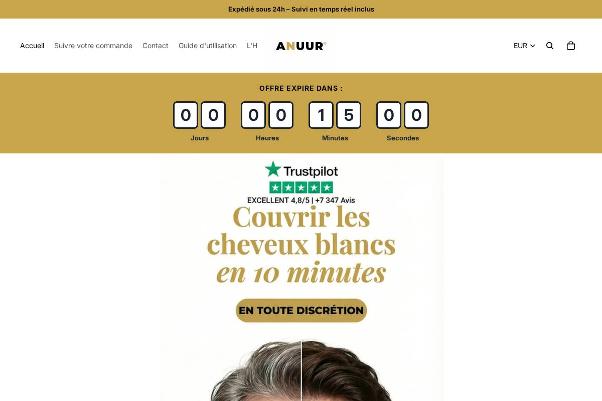 Anuur homepage screenshot