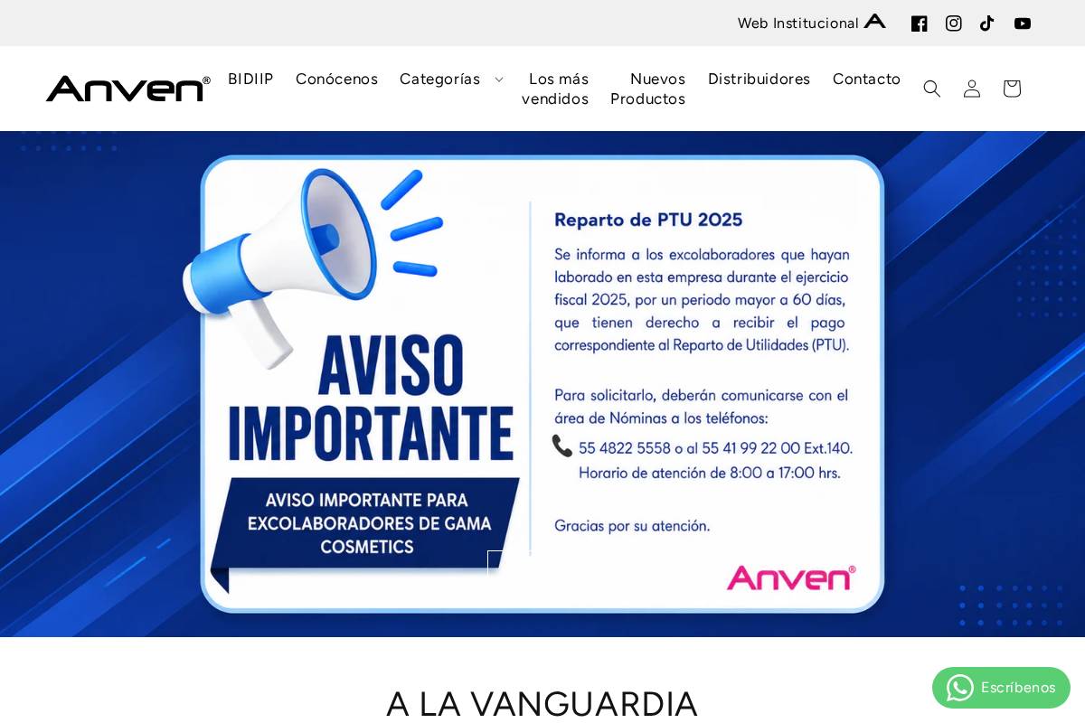 anven.com.mx homepage screenshot