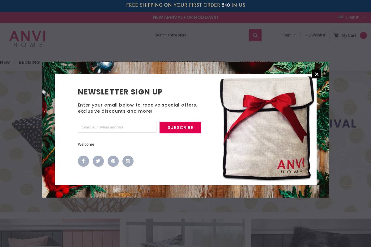 anvihome.com homepage screenshot