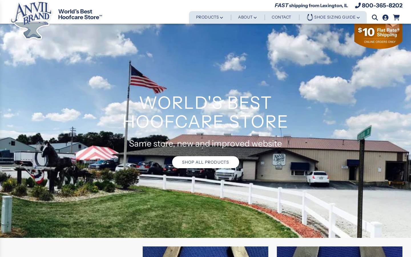 Anvil Brand Shoe homepage screenshot