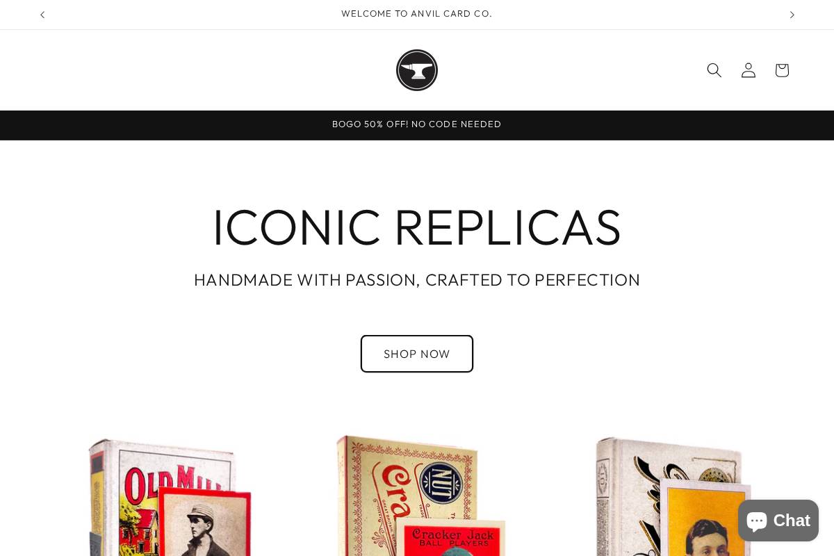 anvilcard.com homepage screenshot