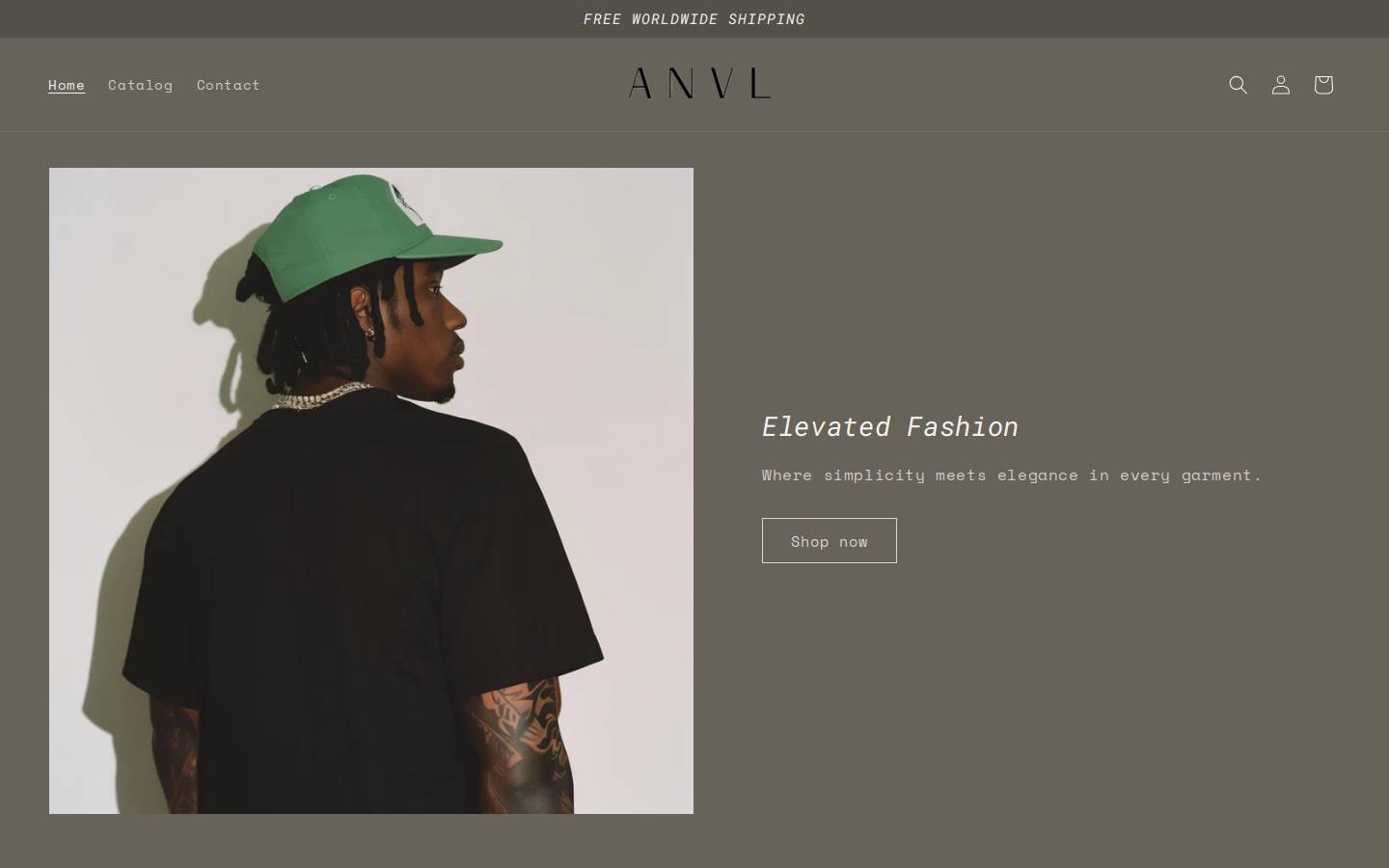 anvlapparel.com homepage screenshot