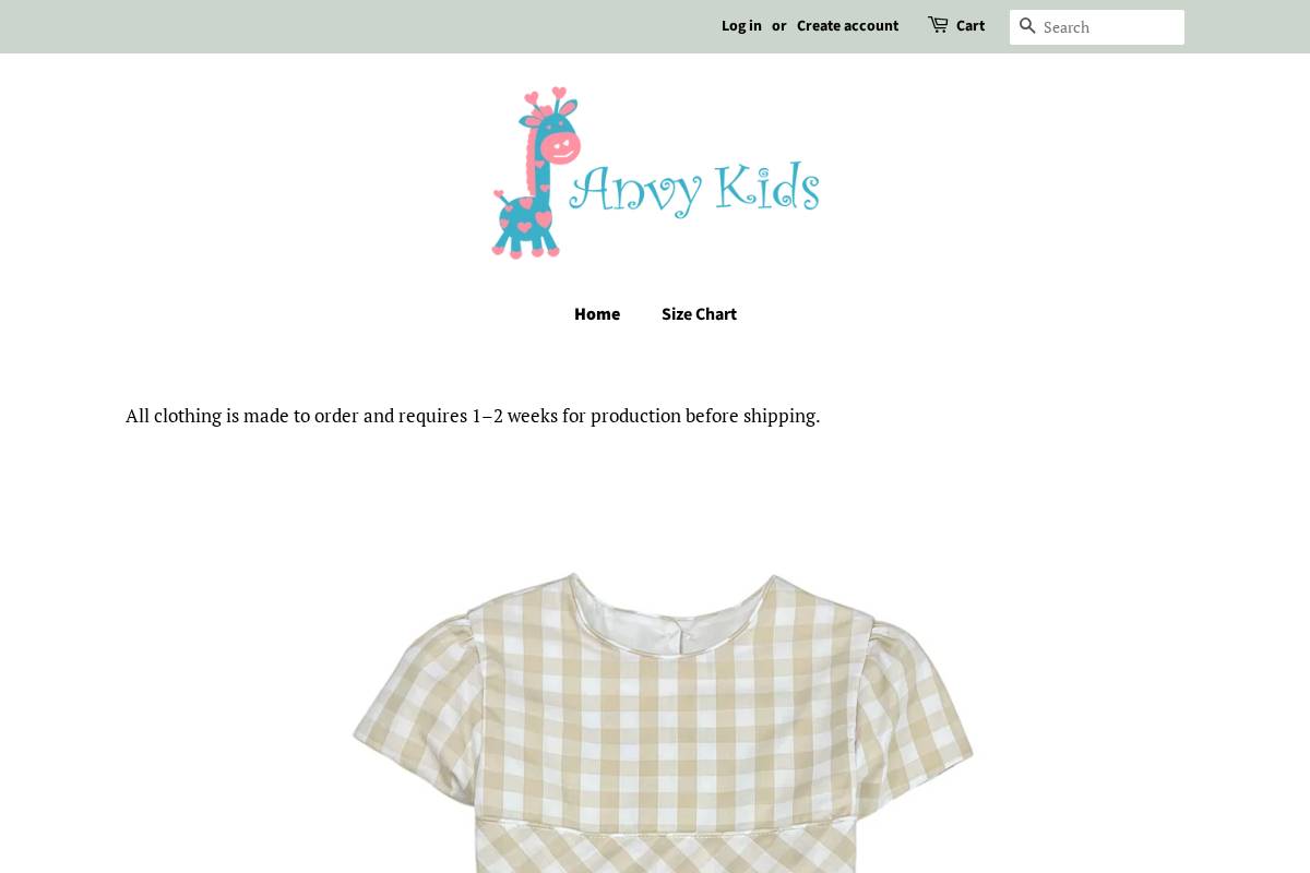 anvykids.com homepage screenshot