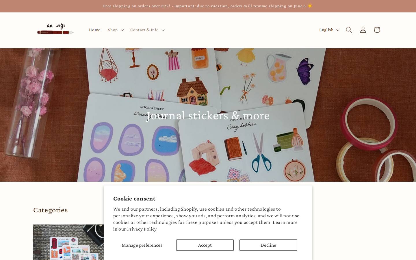 anwolfs.com homepage screenshot