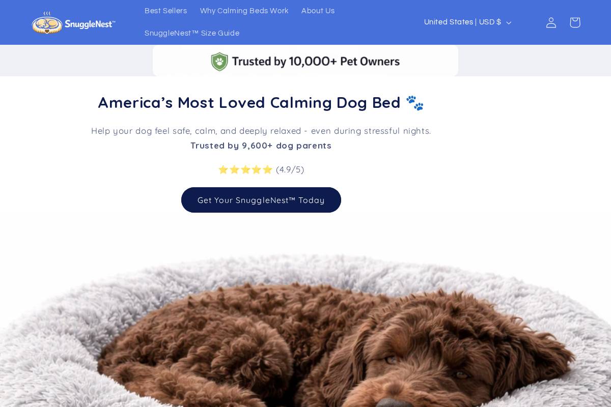 anxietyfreepaws.com homepage screenshot