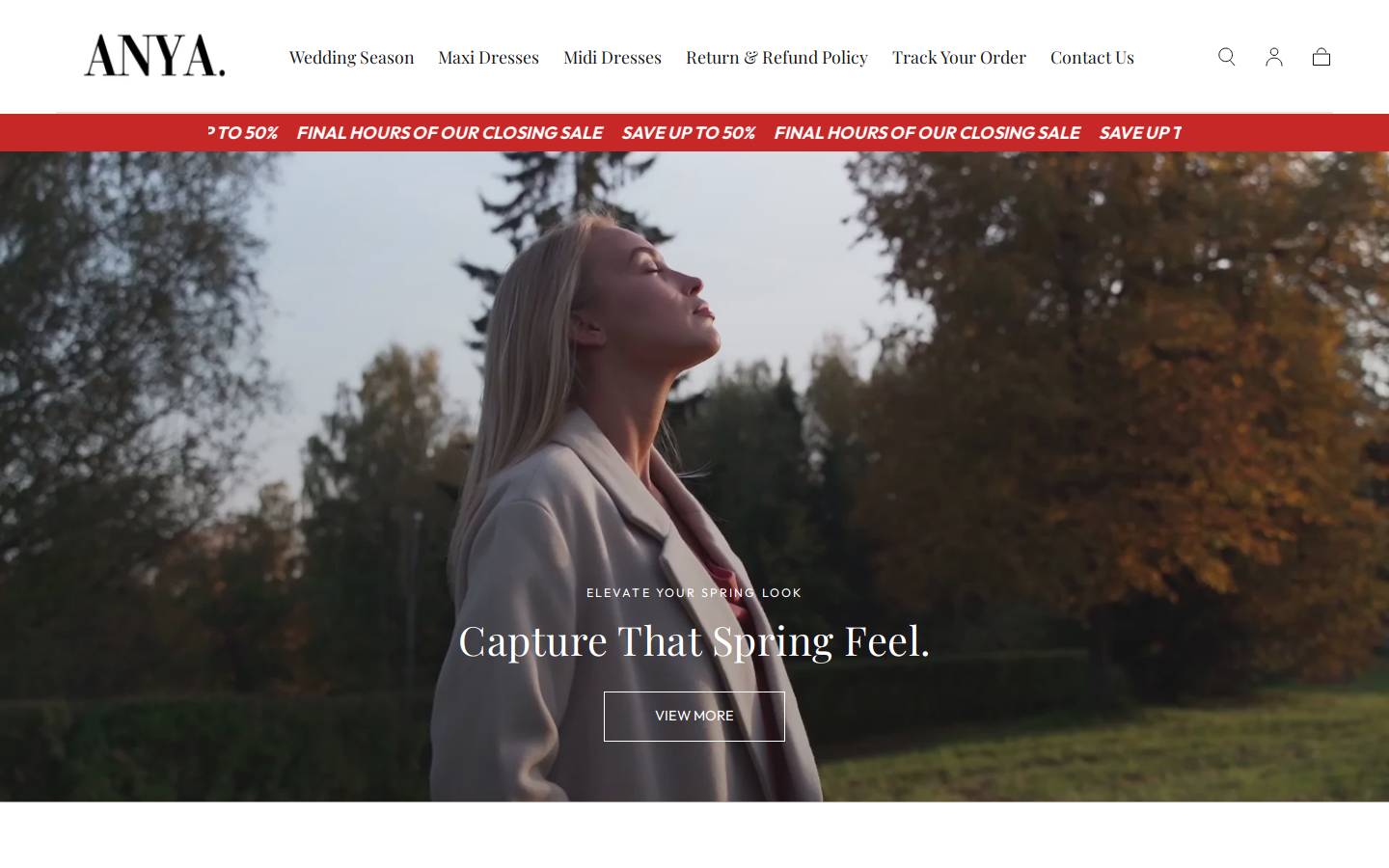 Anyafashion homepage screenshot