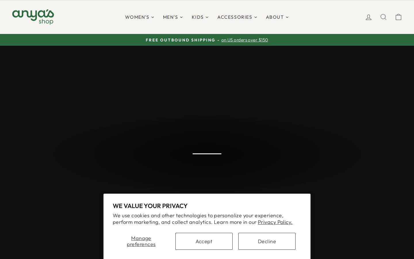 anyas-shop.com homepage screenshot