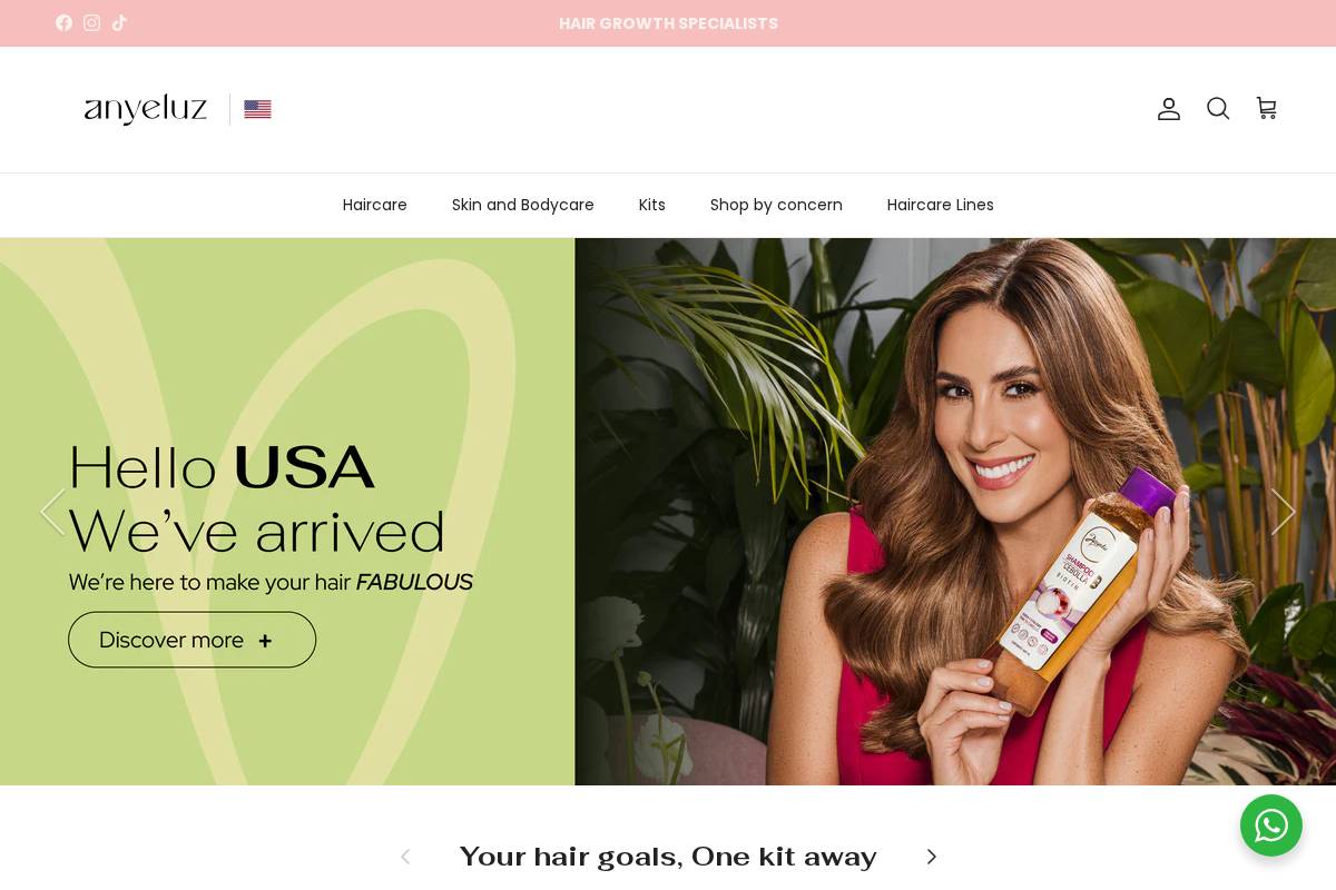 anyeluzus.com homepage screenshot