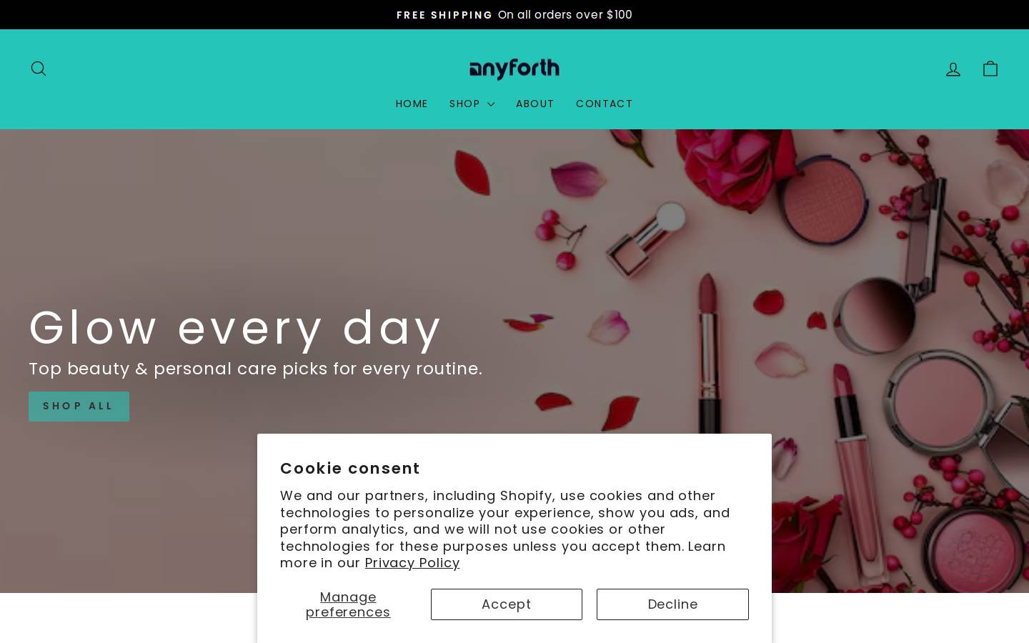 anyforth.com homepage screenshot