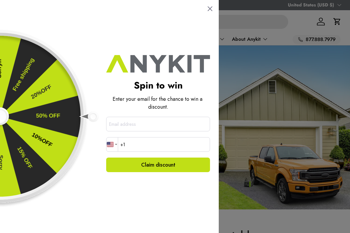 Anykit homepage screenshot