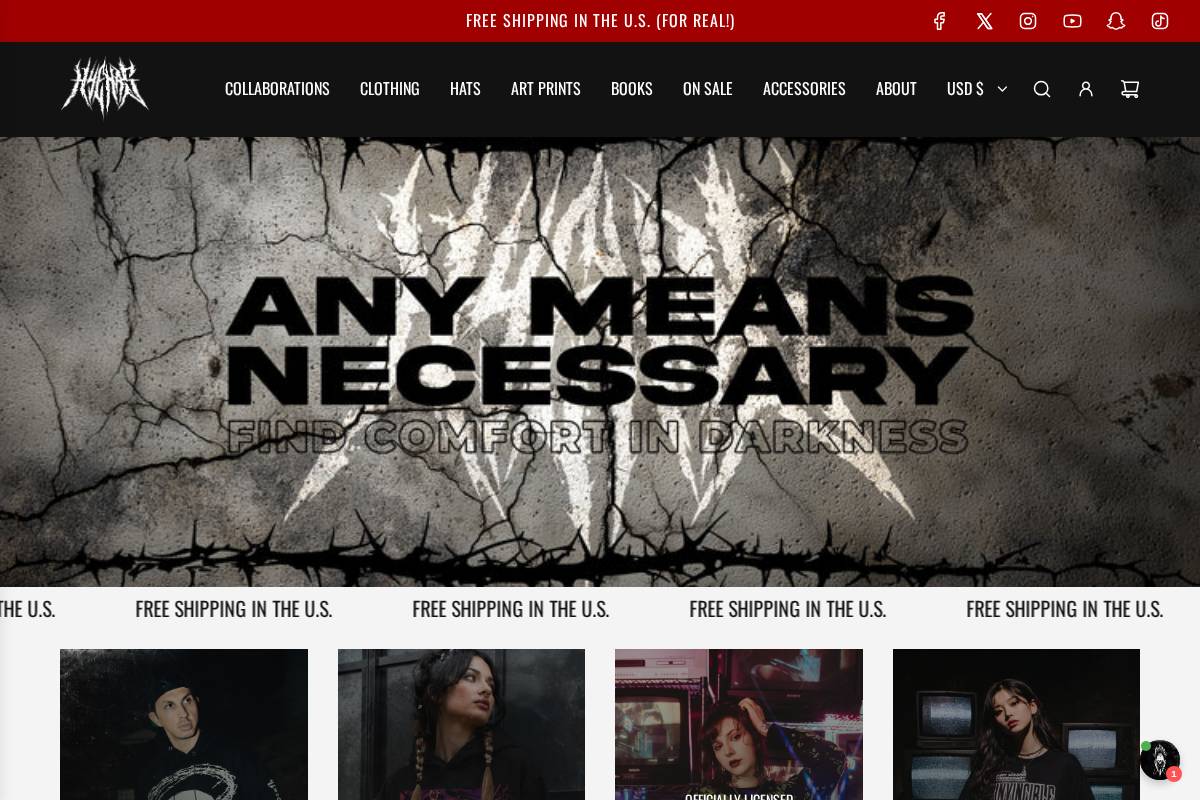 Anymeansnecessary homepage screenshot