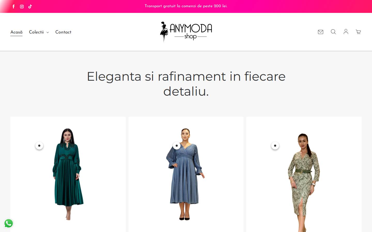 anymoda.ro homepage screenshot