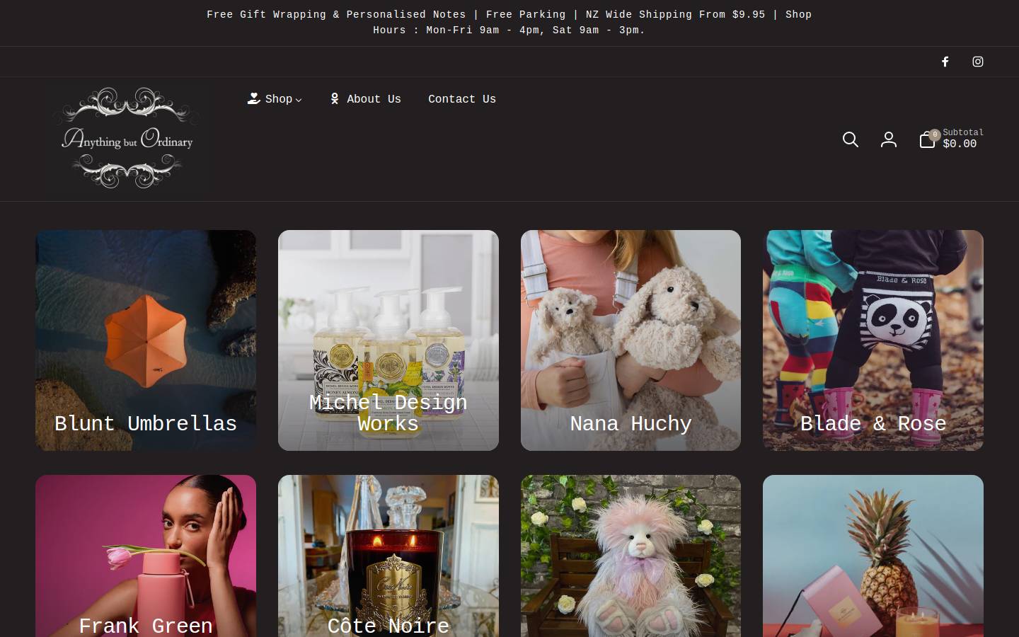 anythingbutordinary.co.nz homepage screenshot