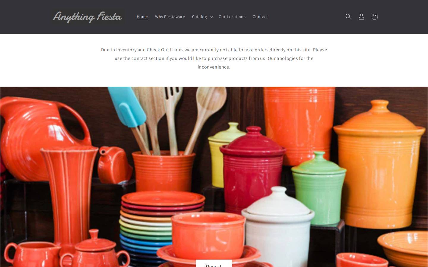 anythingfiesta.com homepage screenshot