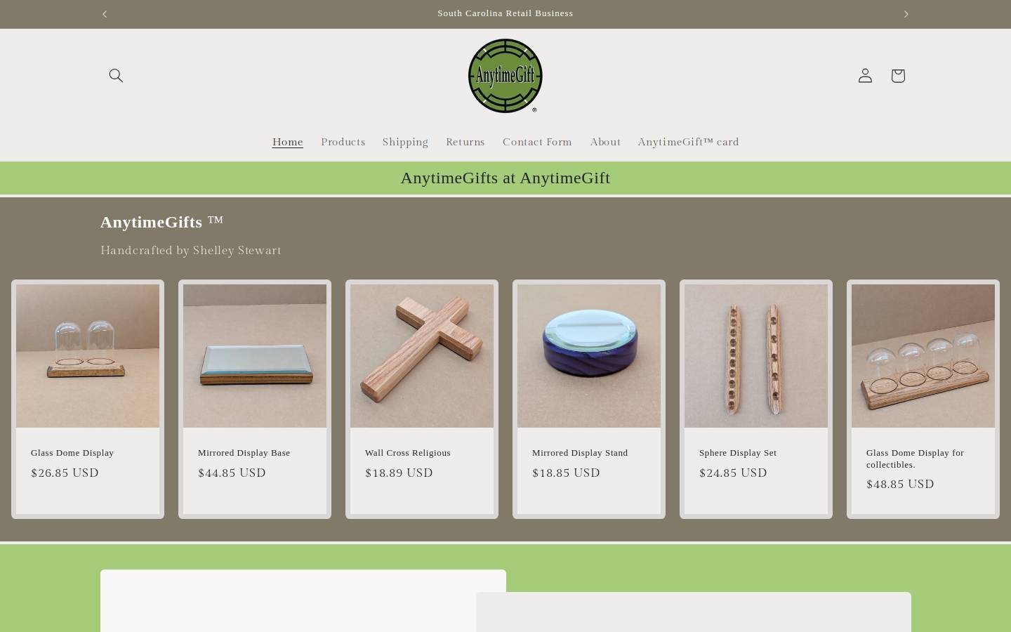 anytimegift.co homepage screenshot