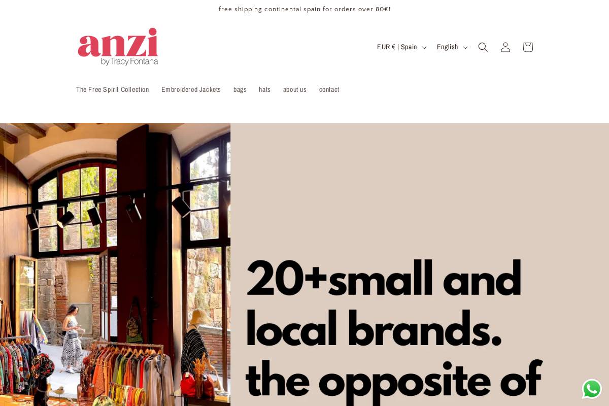 anzi.es homepage screenshot