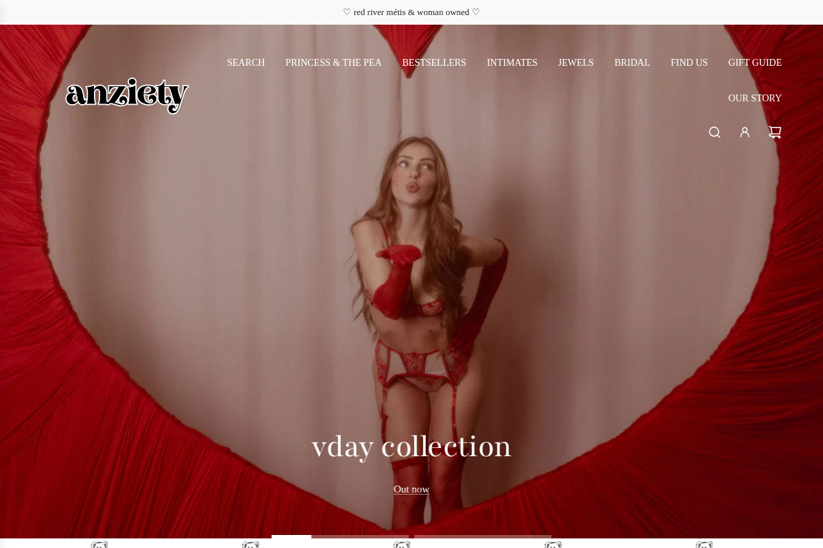 Anziety homepage screenshot