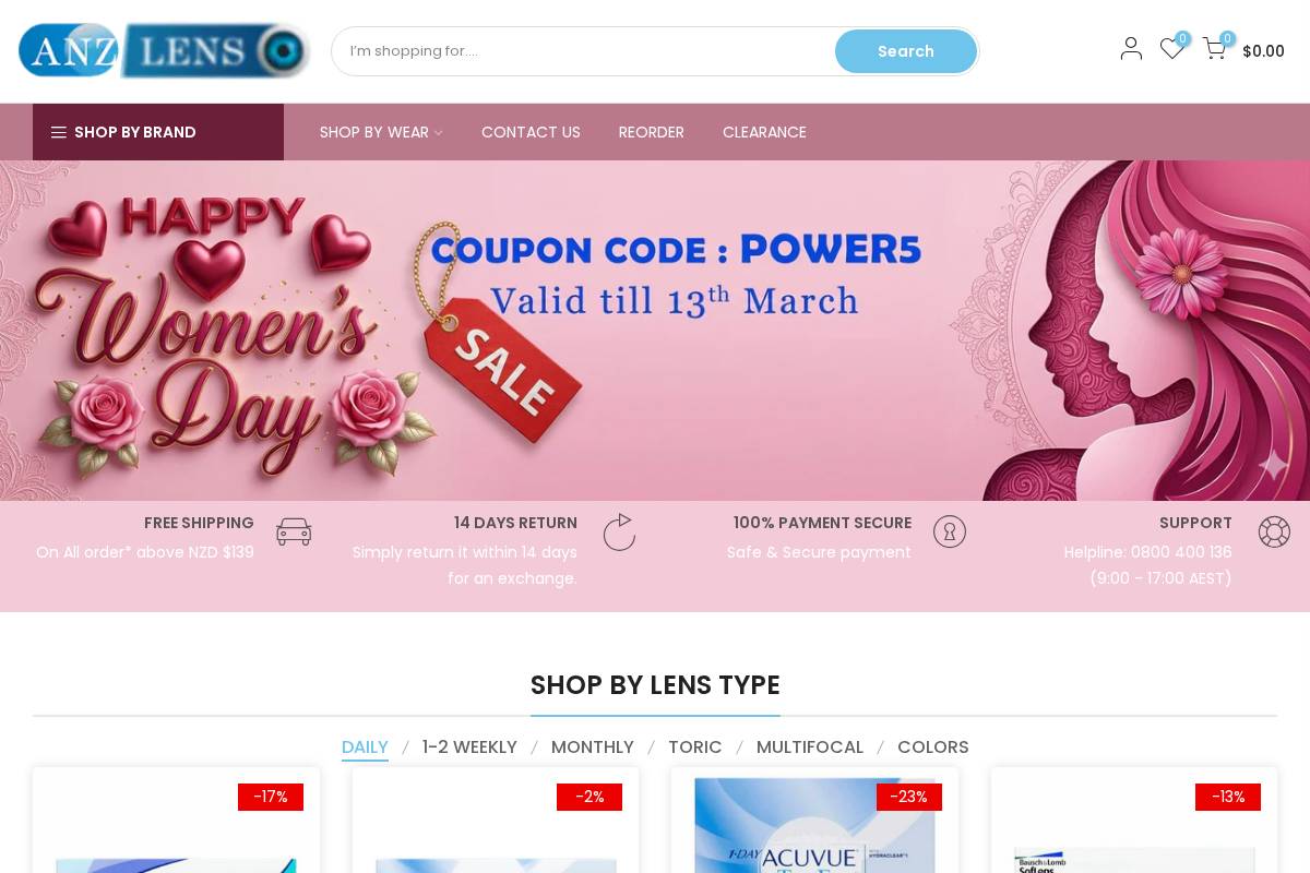 Anzlens homepage screenshot