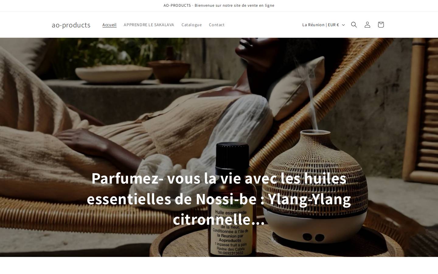 ao-products.com homepage screenshot