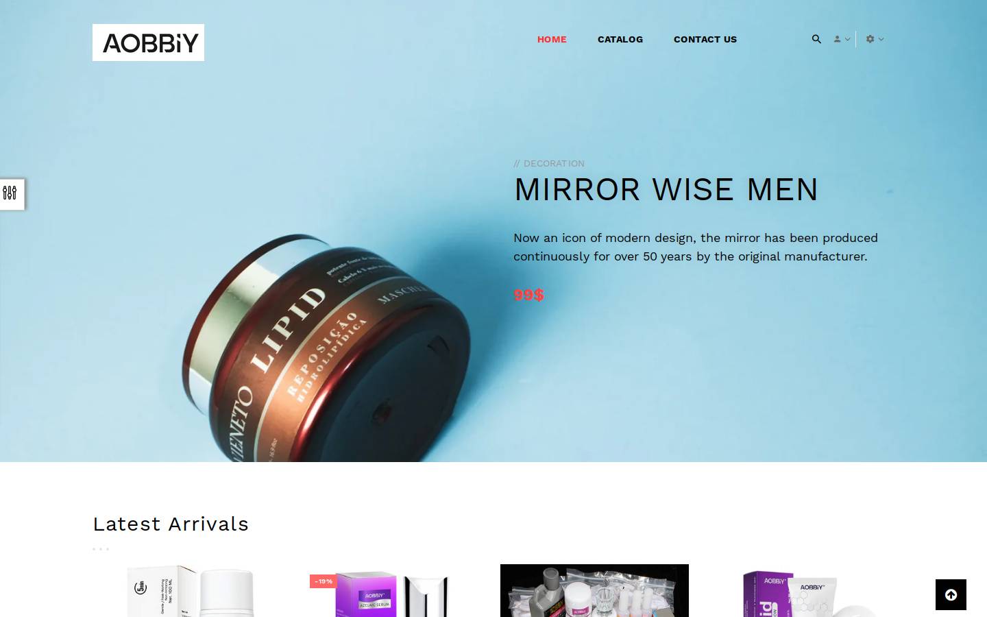 aobbiy.com homepage screenshot