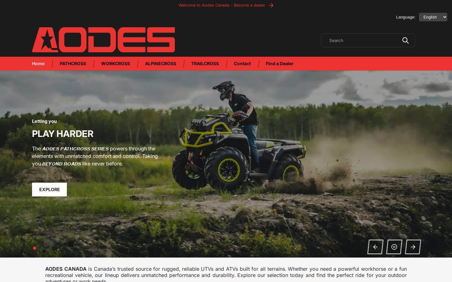aodescanada.ca homepage screenshot