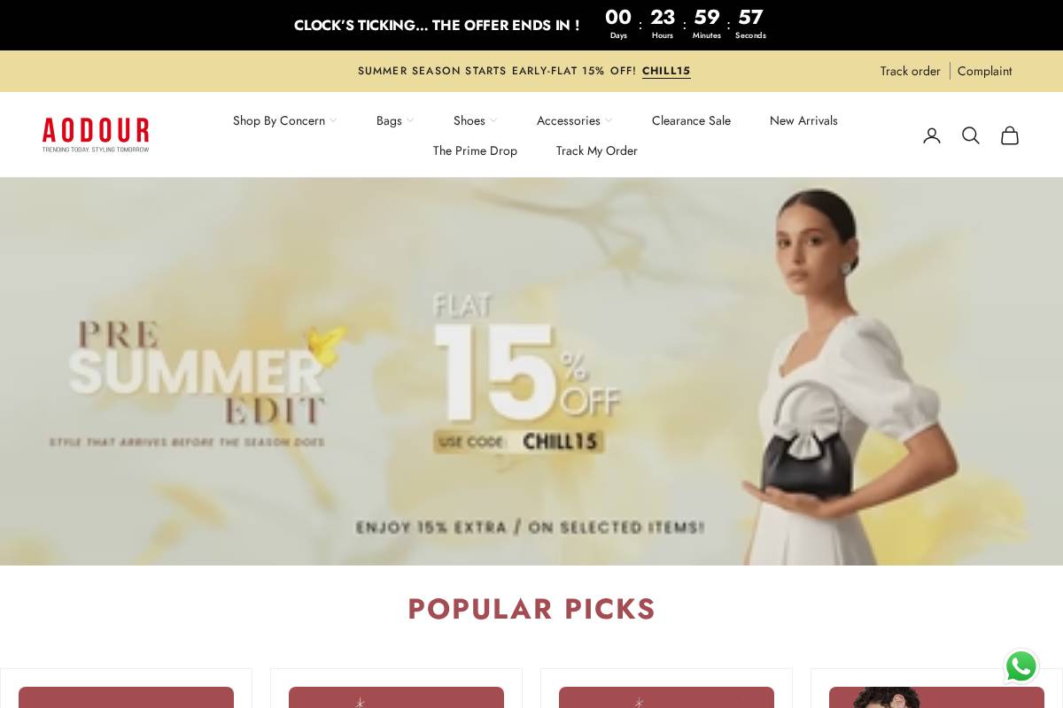 aodour.pk homepage screenshot