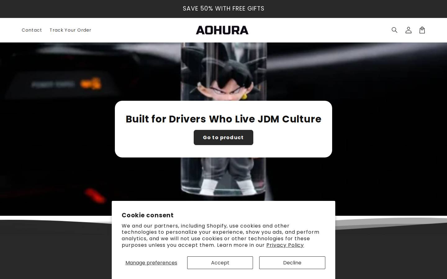 aohura.com homepage screenshot
