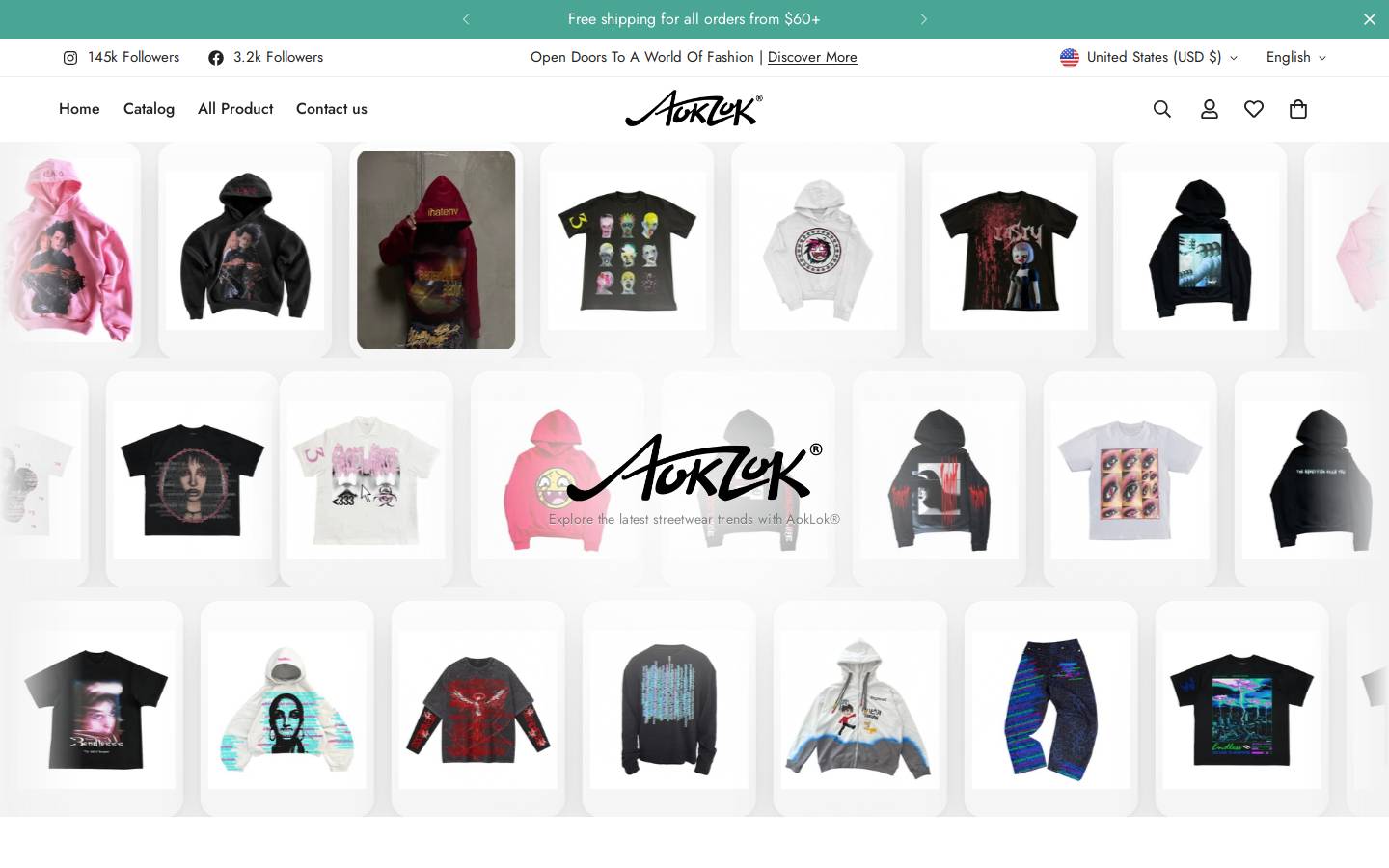 Aoklok homepage screenshot