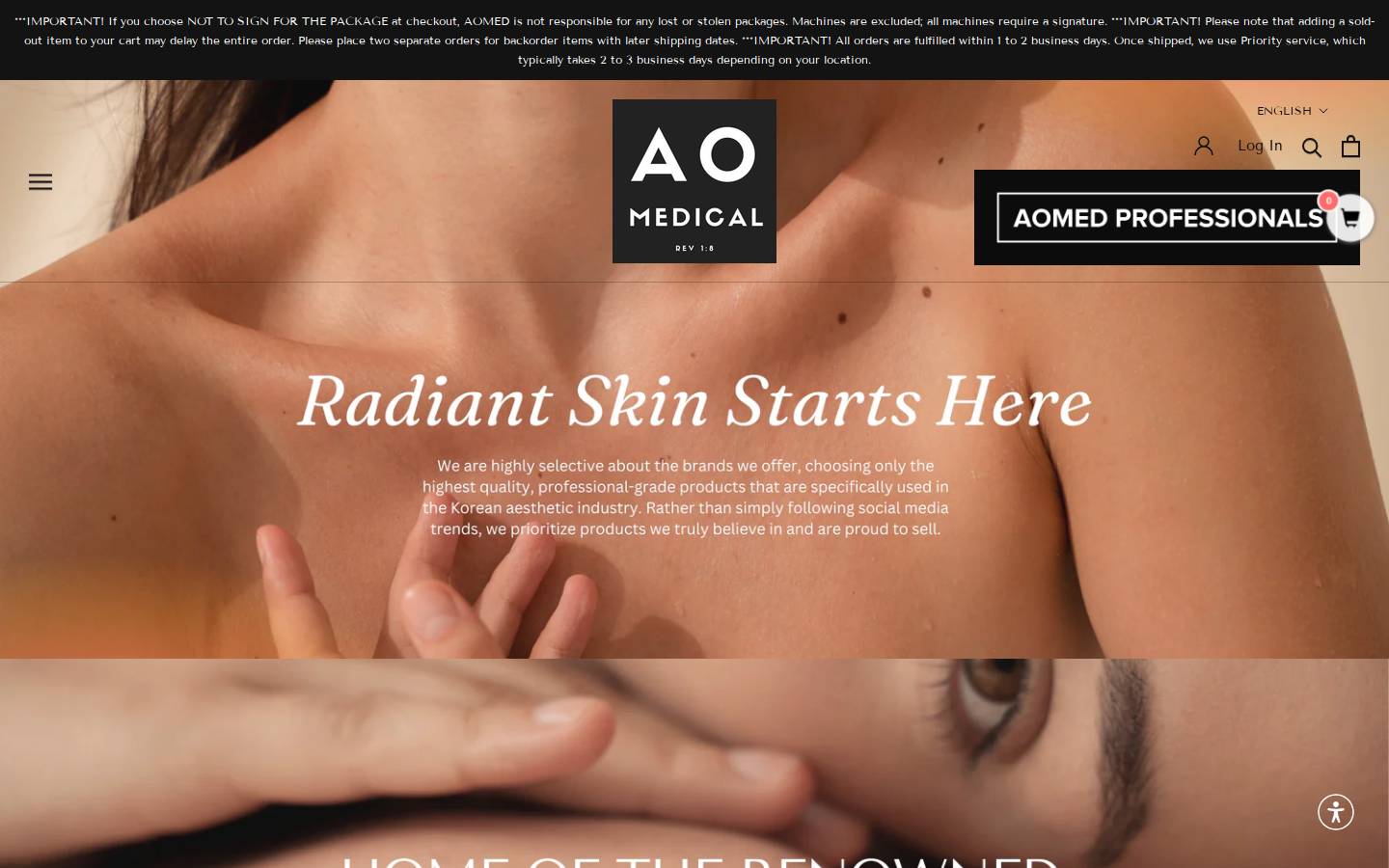 aomedusa.com homepage screenshot