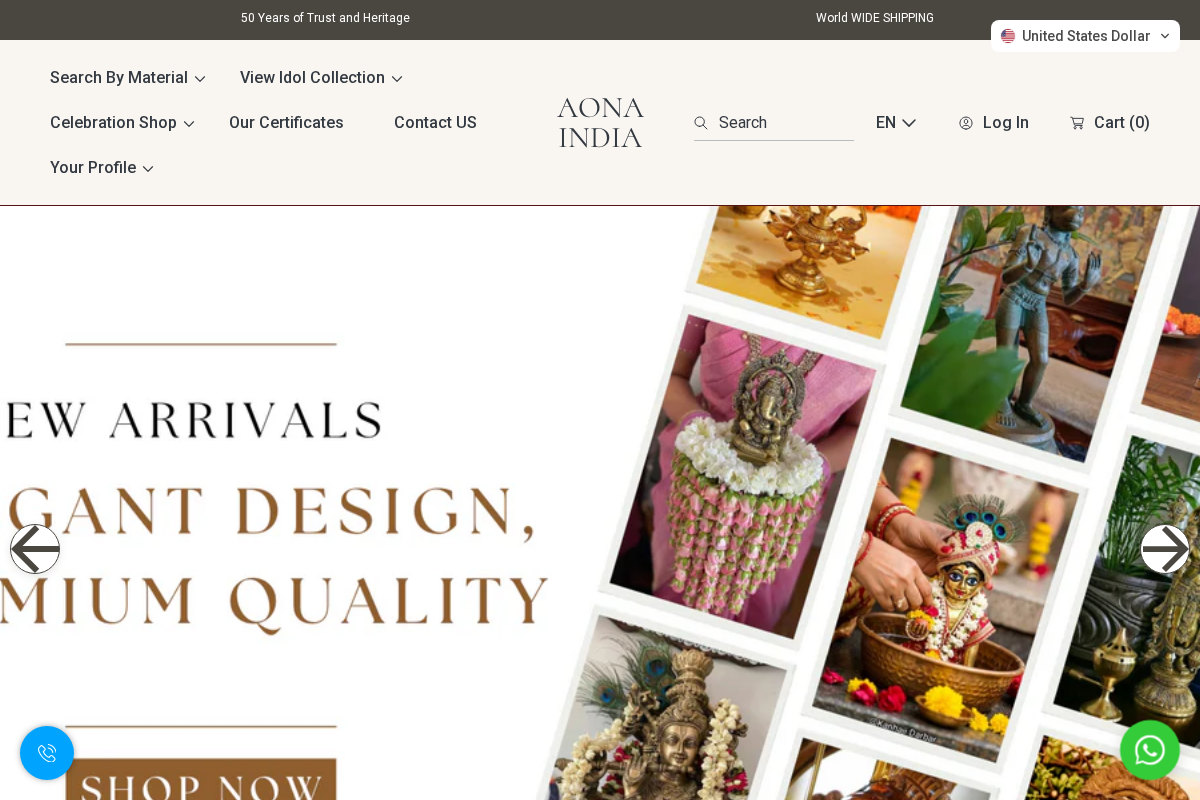 AONA INDIA homepage screenshot