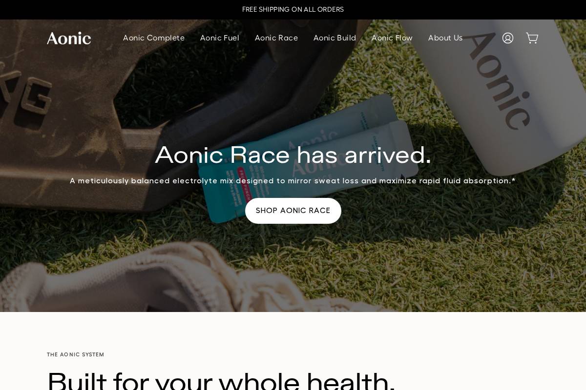 Aoniclife homepage screenshot
