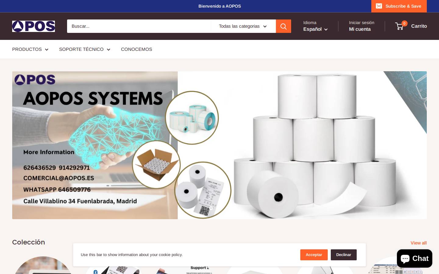 aopos.es homepage screenshot