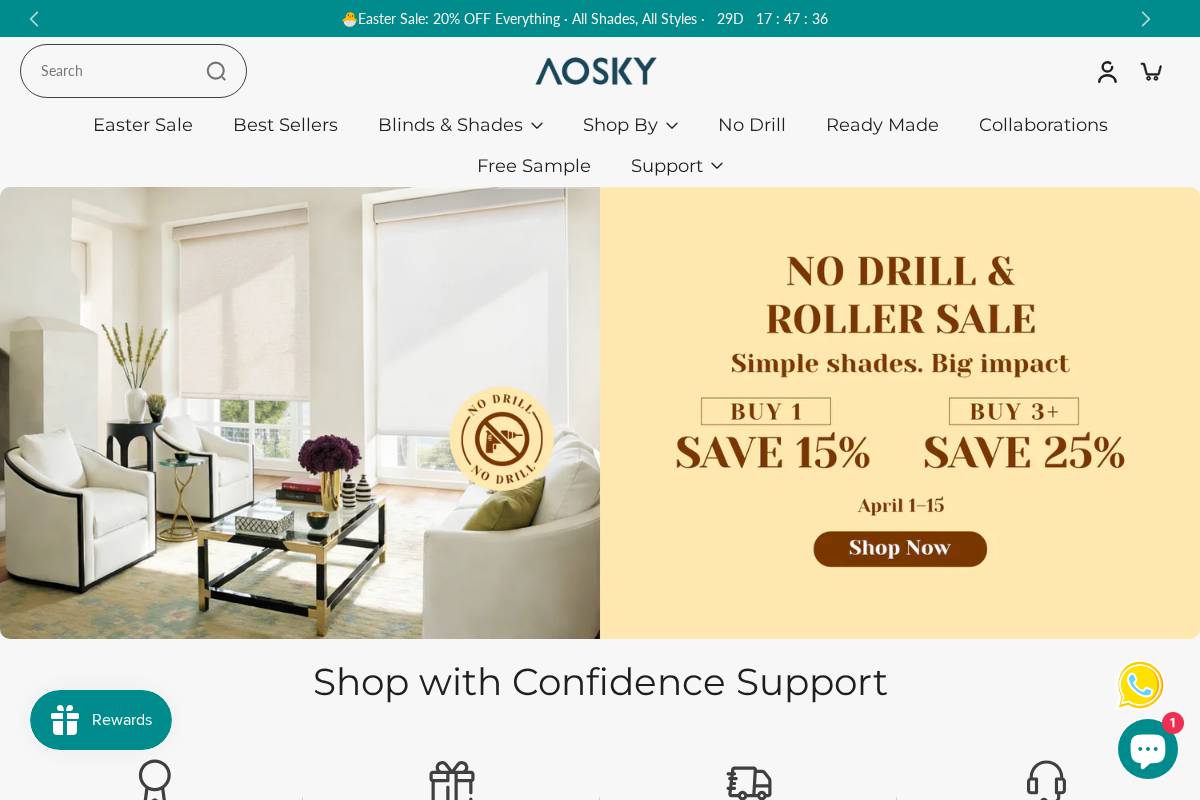 Aosky homepage screenshot