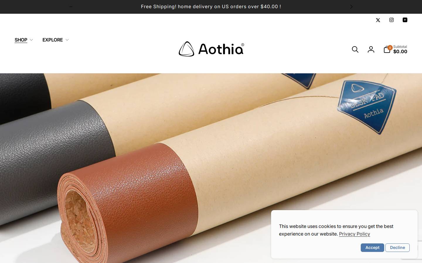 aothia.com homepage screenshot